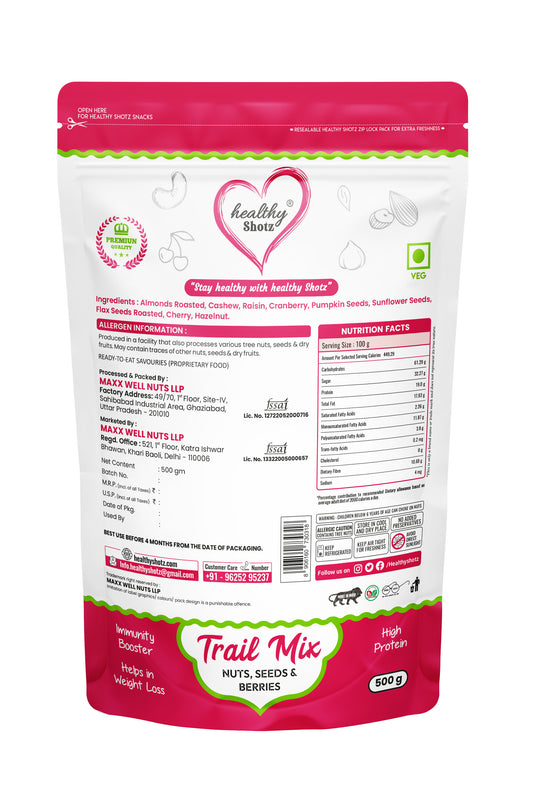 Healthy Shotz Nutritious Fusion Trail Mix (500gm)