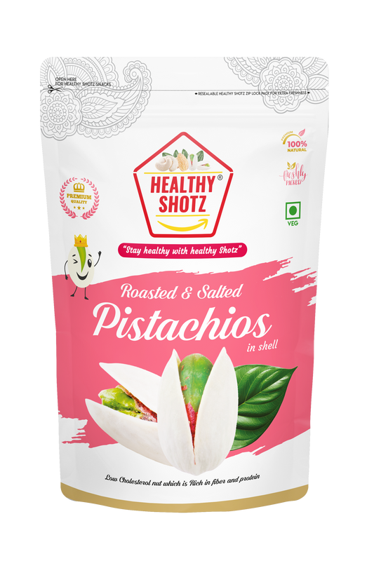 Healthy Shotz Roasted And Salted Pistachios (California 200gm)