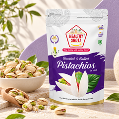 Healthy Shotz Roasted and Salted Pistachios (Irani 250gm)