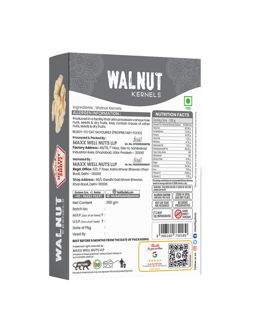 Healthy Shotz Walnut Kernel (Super) 250gram